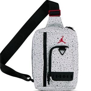 Jordan Cordura Collector's Crossbody Bag- White Black Splatter